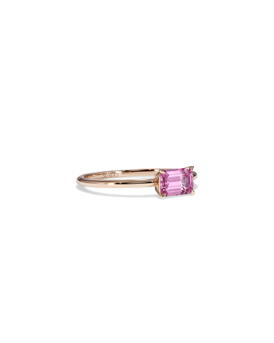 SLAETS Jewellery East-West Mini Ring Purple Sapphire, 18Kt Rose Gold (watches)